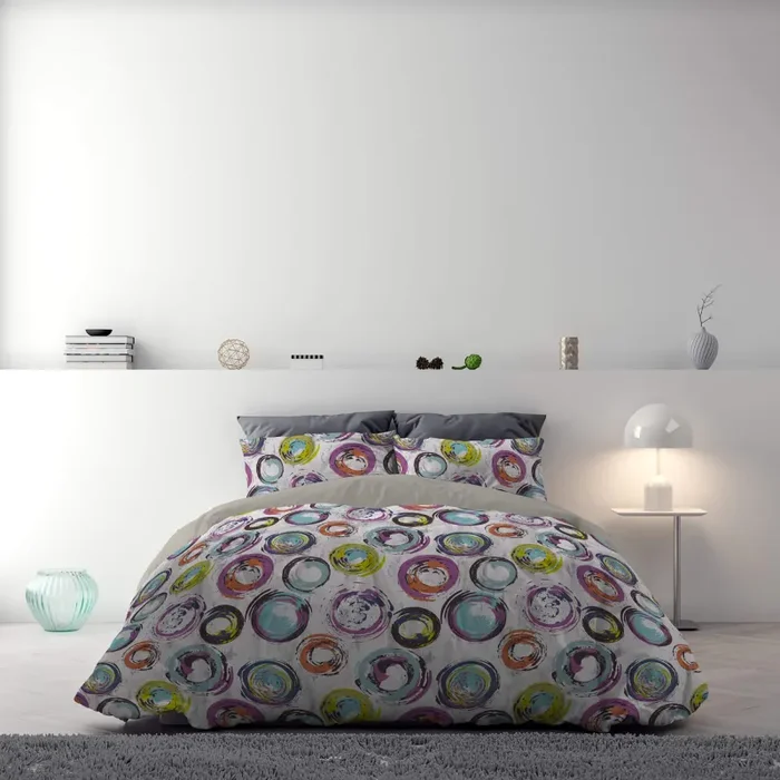 Copripiumino con stampa sul Sacco e Federe Doubleface Cerchi Astratti Online ora - immagine 3