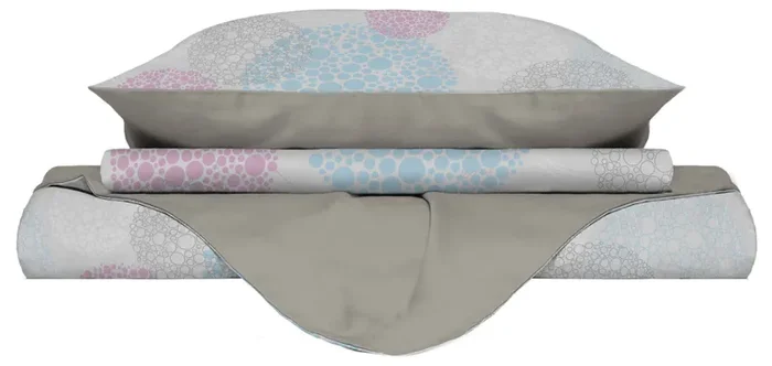 Copripiumino con Stampa sul Sacco e Federe Doubleface Molecole Moda