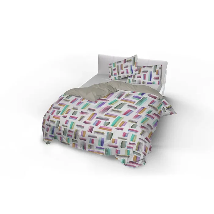 Copripiumino con Stampa sul Sacco e Federe Doubleface Multicolor In saldo - immagine 2
