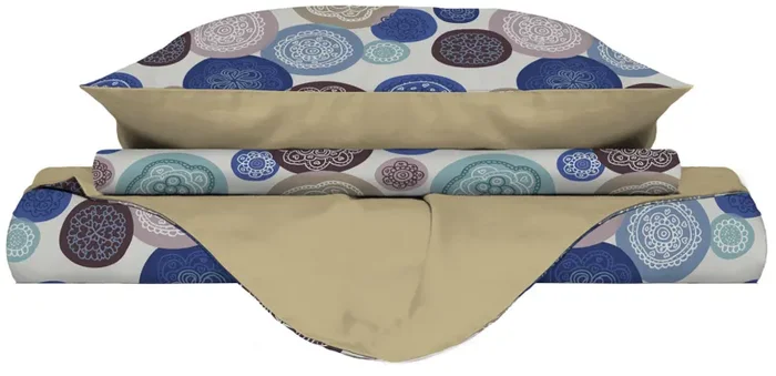 Copripiumino con stampa sul Sacco e Federe Doubleface Murrine Sconti