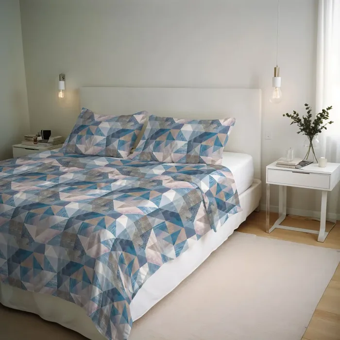 Copripiumino con Stampa sul Sacco e Federe Linea River Sepik Blue Varie Misure - immagine 2