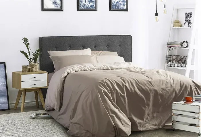 Copripiumino Double Face con Federe Mitera Giada Avorio e Sabbia Varie Misure - immagine 3