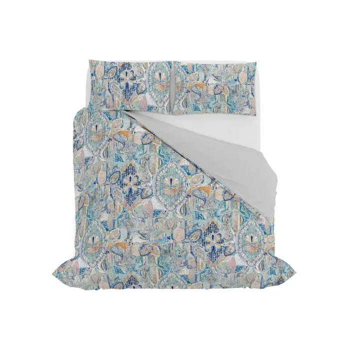 Copripiumino Matrimoniale con Federe Stampato in Puro Cotone Carma - immagine 2
