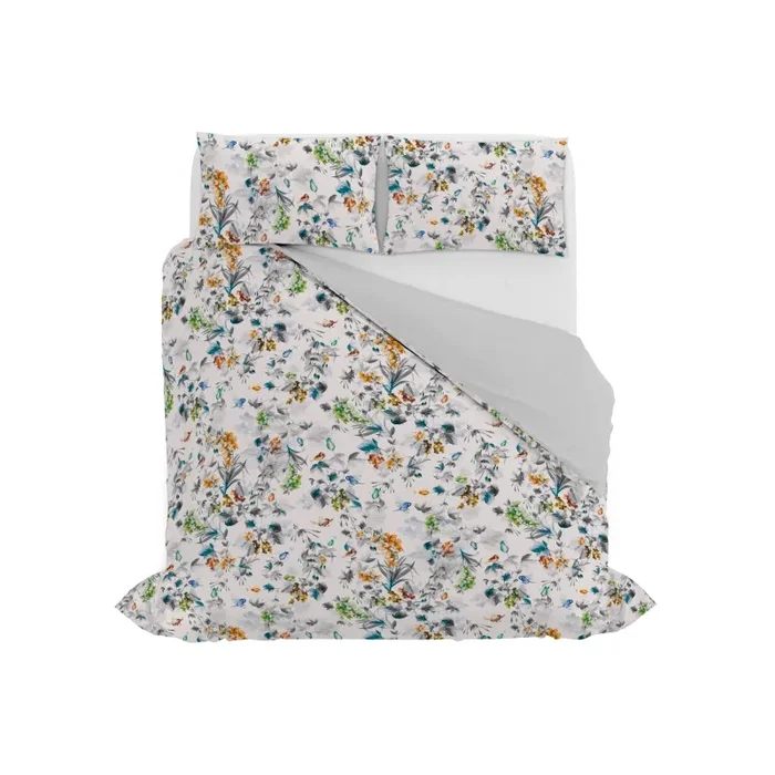 Copripiumino Matrimoniale con Federe Stampato in Puro Cotone Flora - immagine 2