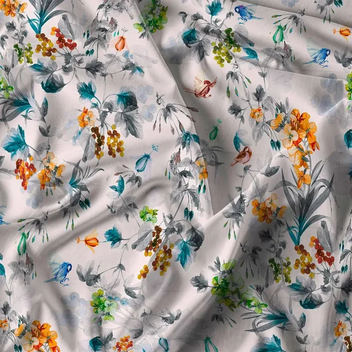 Copripiumino Matrimoniale con Federe Stampato in Puro Cotone Flora - immagine 3