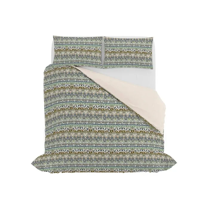 Copripiumino Matrimoniale con Federe Stampato in Puro Cotone Kimo - immagine 2