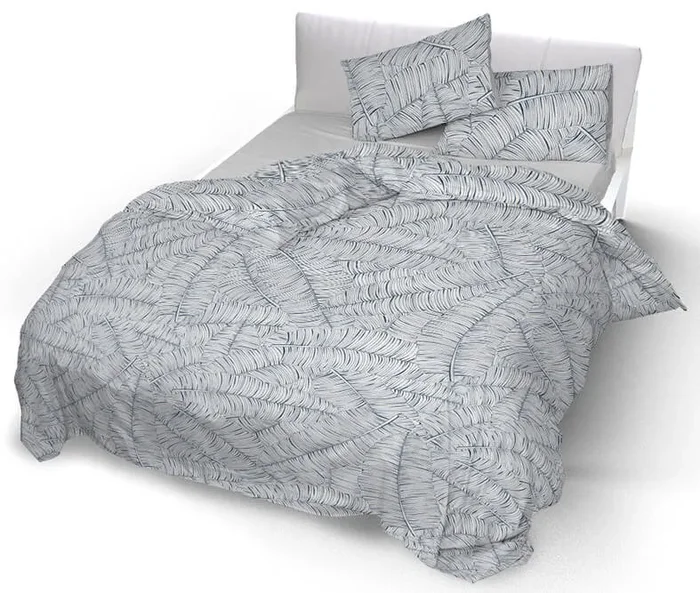 Copripiumino Matrimoniale con Federe Stampato in Puro Cotone Monkeys Blu