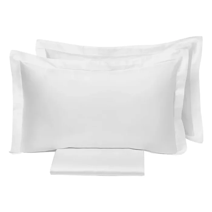 Copripiumino Matrimoniale con Sacco e Federe Tinta Unita Garrini Clarice Bianco Vendita calda online