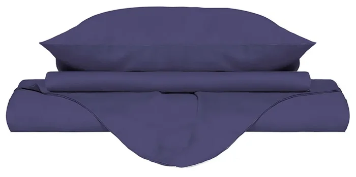 Copripiumino Matrimoniale con Sacco e Federe Tinta Unita Violetto