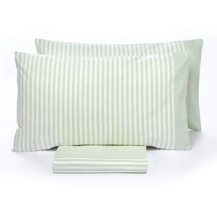 Copripiumino Matrimoniale con Sacco e Federe Tinto in Filo Garrini Jennifer Menta In saldo