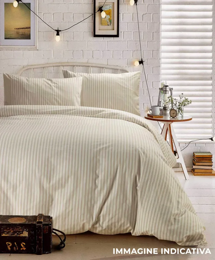 Copripiumino Matrimoniale con Sacco e Federe Tinto in Filo Garrini Jennifer Polonia - immagine 2