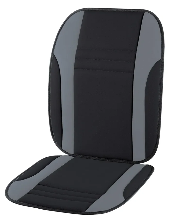 Coprisedile Anteriore Singolo 104×44 cm per Auto Universale Nero e Grigio