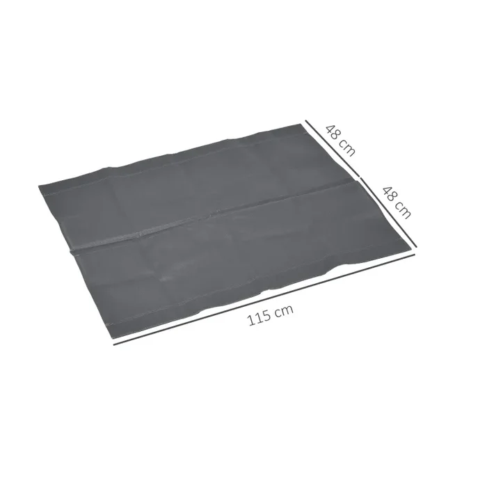Coprisedile per Dondolo da Giardino 115x48x48cm in Tessuto a Rete Grigio - immagine 3