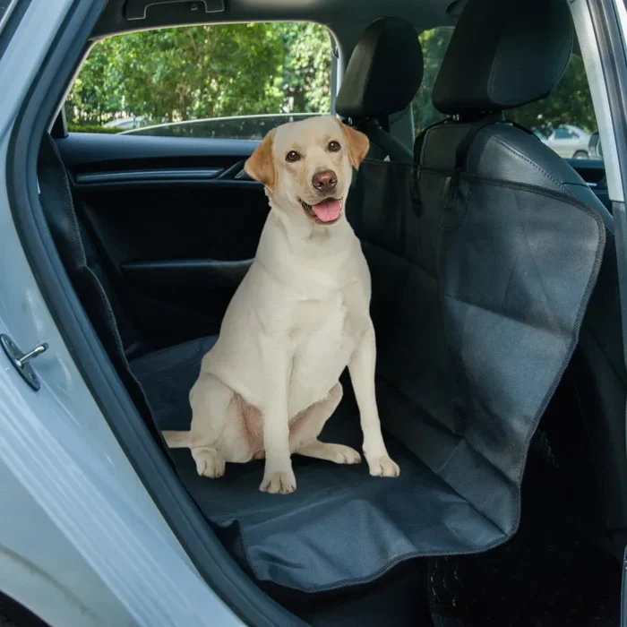 Coprisedile Posteriore Auto per Animali Domestici Nero 147×137 cm - immagine 2