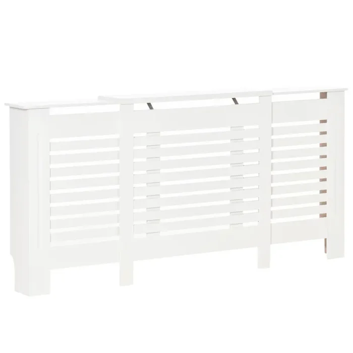 Copritermosifone Allungabile 140-202x19x82,5 cm in MDF Bianco