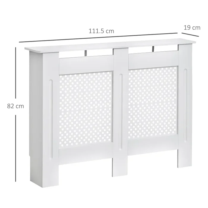 Copritermosifone in Legno a Griglia Bianco 111.5x82x19 cm Saldi - immagine 3