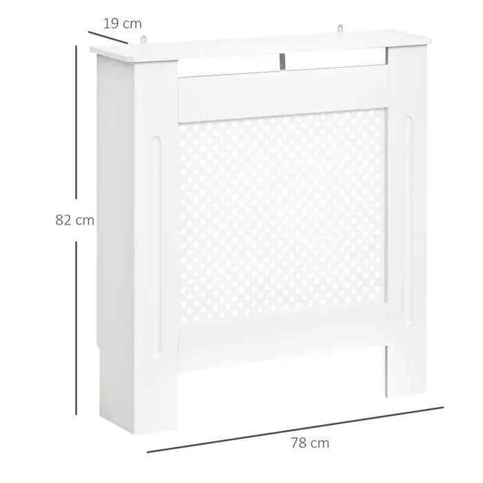Copritermosifone in Legno a Griglia Bianco 78x82x19 cm Fornitura - immagine 3