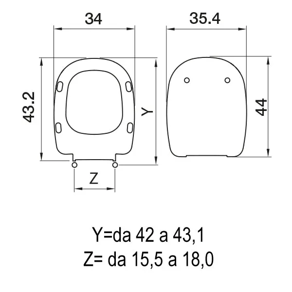 Copriwater per Modello Tesi Ideal Standard Saniplast Five Bianco Online - immagine 3