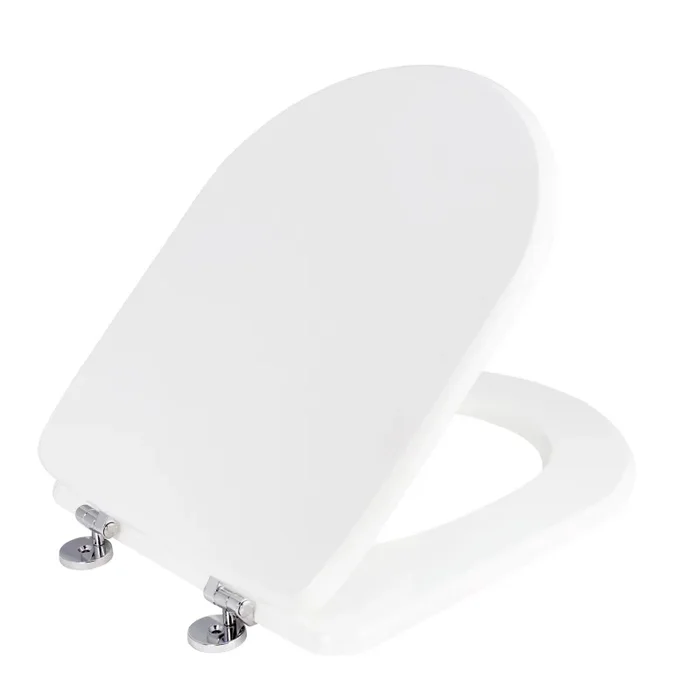 Copriwater Universale 35,3×2,9×43,3 cm in MDF Cerniere in Metallo Cromato Alpina Bianco Lucido