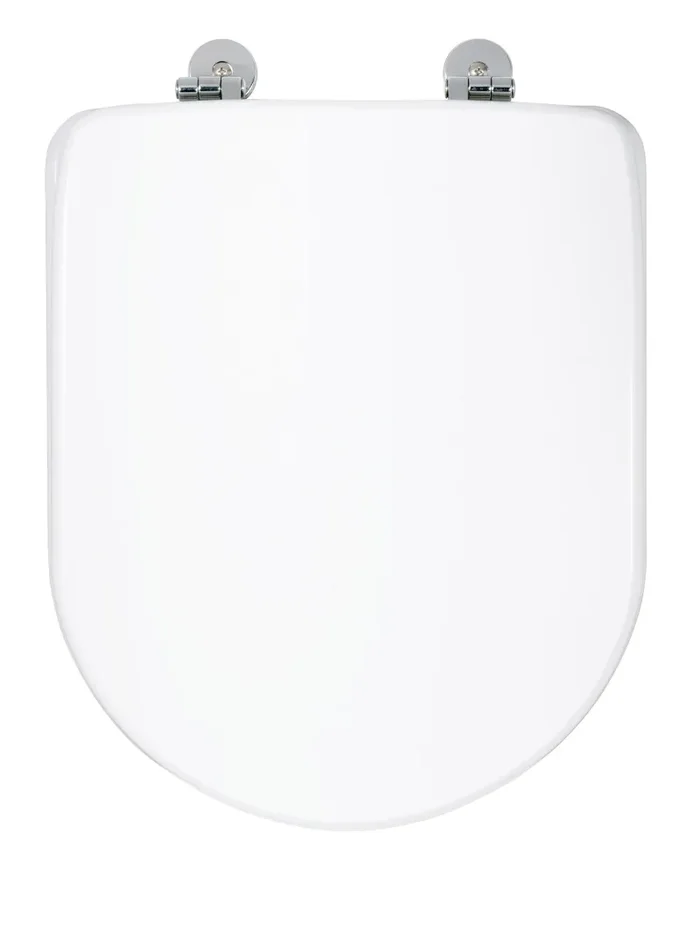 Copriwater Universale 35,3×2,9×43,3 cm in MDF Cerniere in Metallo Cromato Alpina Bianco Lucido - immagine 2