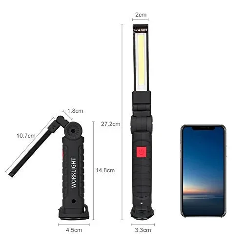 Coquimbo COB Lampade di ispezione USB ricaricabile LED da 1 pezzi, grande - immagine 2