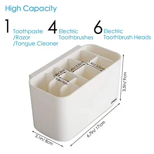 CORNERIA Portaspazzolino – Porta spazzolino da Muro per Il Bagno – Supporto… Online - immagine 3