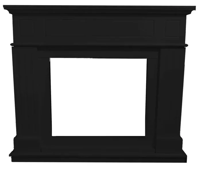Cornice da Pavimento per Inserto Camino Elettrico 110×94,9×24,9 cm in MDF Sined Pienza Nero