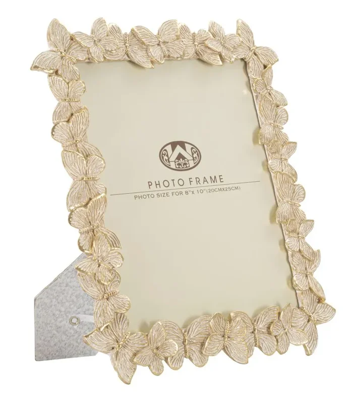 Cornice Farfalle Oro 27,5×2,6×32,5 cm in Poliresina e Vetro Online