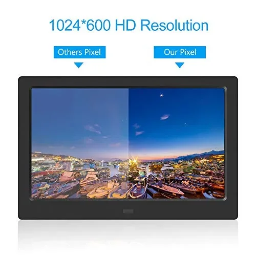 Cornice fotografica digitale, schermo elettronico 16: 9 LED HD, 1024 x 600… - immagine 2