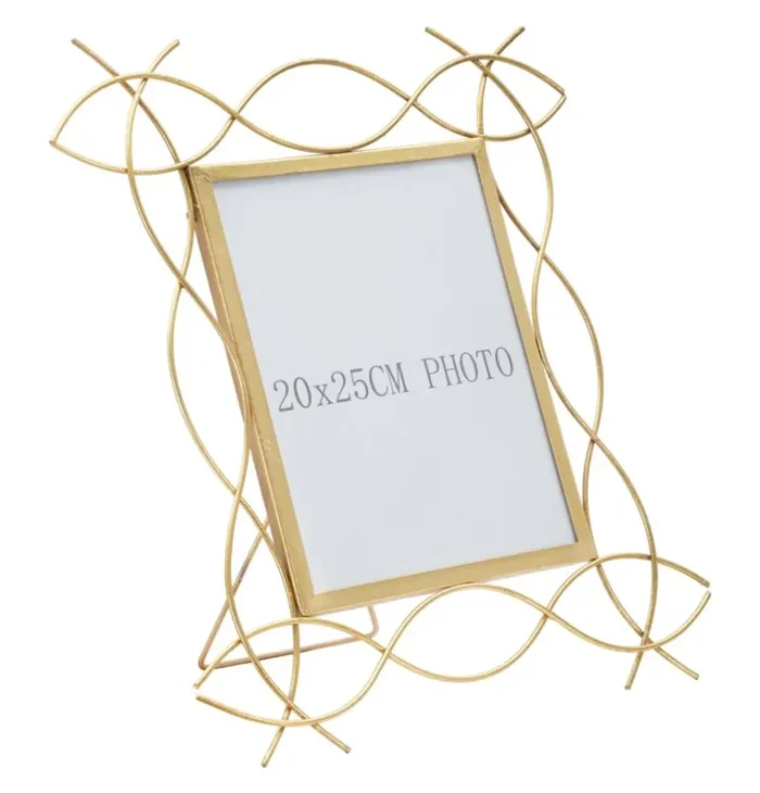 Cornice Iron Glam X 35,5×1,5×37 cm in Ferro e Vetro