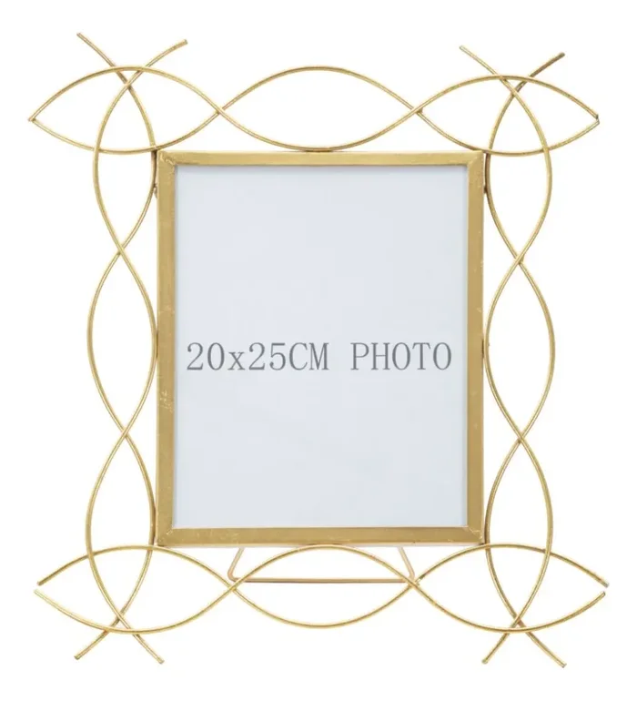 Cornice Iron Glam X 35,5×1,5×37 cm in Ferro e Vetro - immagine 2