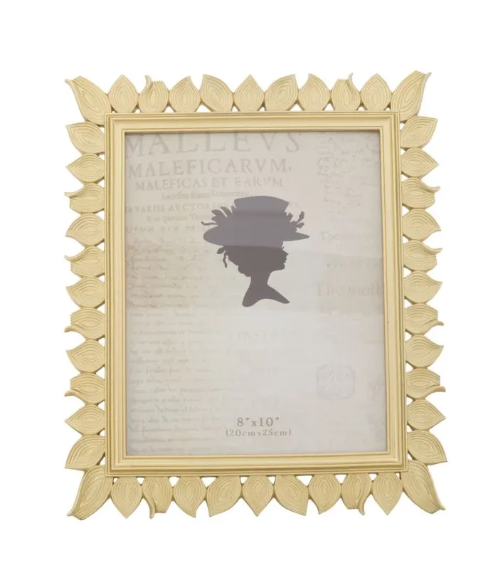 Cornice Leaf Glam 28,5×1,8×34 cm in Resina Oro - immagine 2