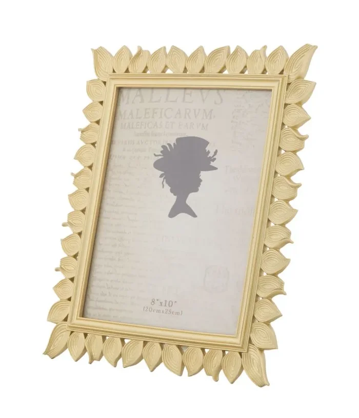 Cornice Leaf Glam 28,5×1,8×34 cm in Resina Oro - immagine 3