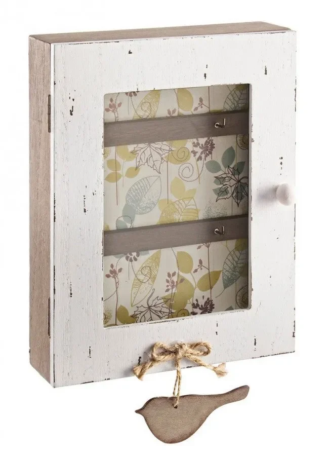 Cornice Portachiavi Hollis Bianco in Legno