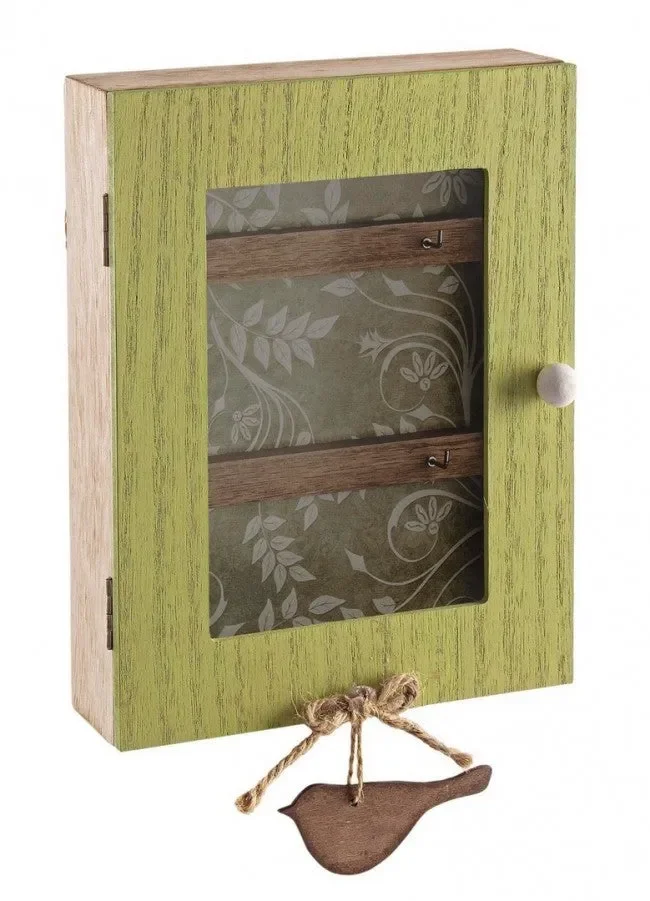 Cornice Portachiavi Hollis Verde in Legno