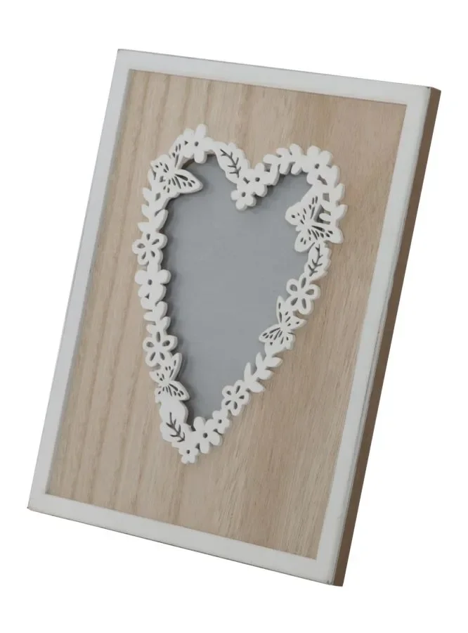 Cornice Rettangolare Live Laugh Love 17,5×1,9×22,8 cm MDF Marrone e Bianco - immagine 2