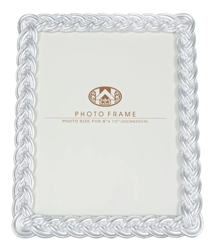 Cornice Ropy 25x2x30 cm in Poliresina e Vetro Argento - immagine 2