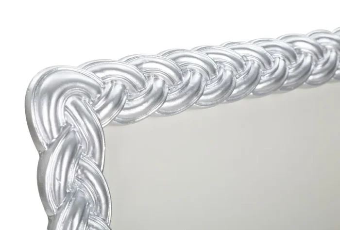 Cornice Ropy 25x2x30 cm in Poliresina e Vetro Argento - immagine 3