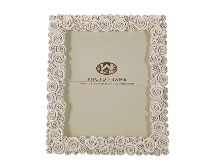 Cornice Roses 27×2,5×31,5 cm in Poliresina e Vetro - immagine 2