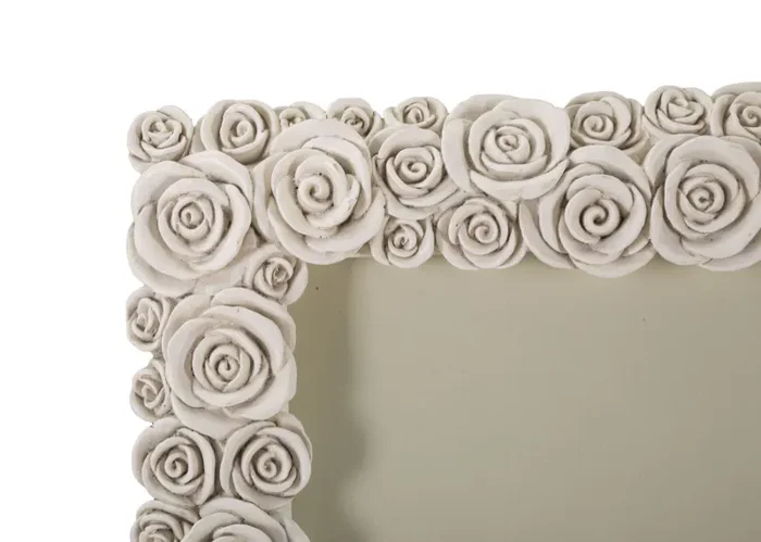 Cornice Roses 27×2,5×31,5 cm in Poliresina e Vetro - immagine 3