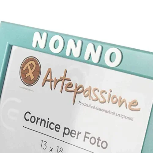 Cornici Celeste per foto in legno con la scritta Nonno TVB e decorata con… - immagine 3