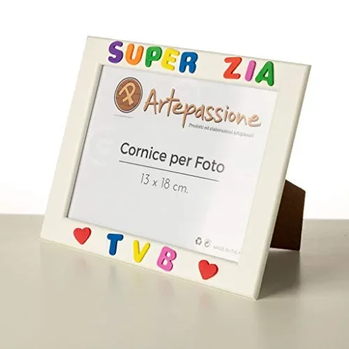 Cornici per foto in legno con la scritta Super Zia TVB e decorata con… - immagine 3