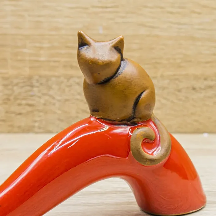 Corno Portafortuna da Scrivania Gattino Rosso Macrì - immagine 3