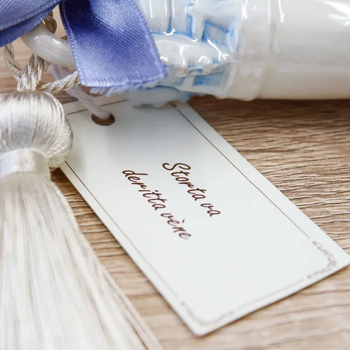 Corno Portafortuna Lavagna Porcellana di Capodimonte - immagine 3