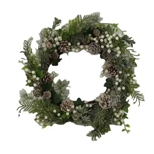 Coroncina plastica bianco tondo cm Ø56 Vendita calda