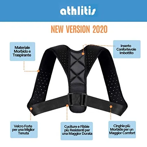Correttore Postura Uomo Donna – Athlitis – Fascia Posturale Spalle e Schiena… Online - immagine 2