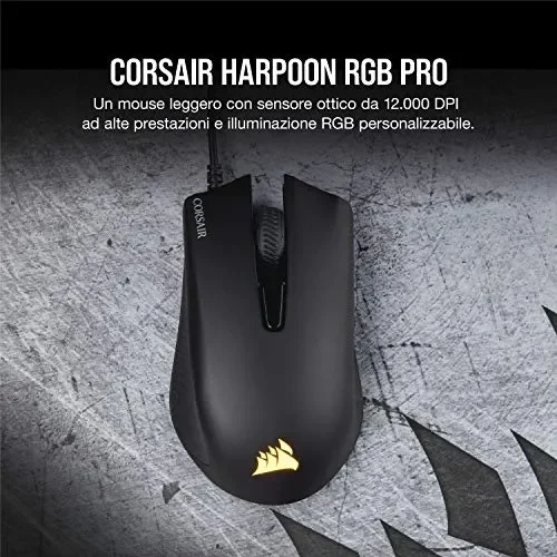 Corsair Harpoon PRO RGB, FPS/MOBA Mouse Gaming Ottico 12000 DPI Ottico… - immagine 2