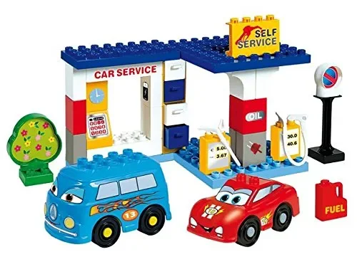 COSTRUZIONE Unico Cars For Kids-Stazione di Servizio 43pz 8565
