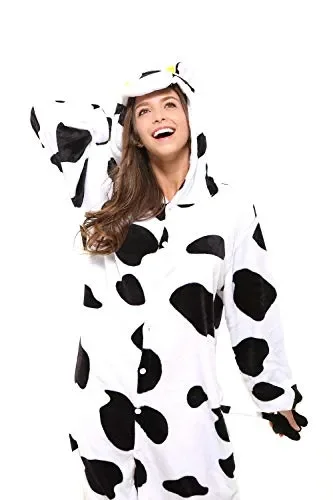 Costume Monopezzo di Animali per Adulti – Pigiami L (167-176 cm), Mucca - immagine 2