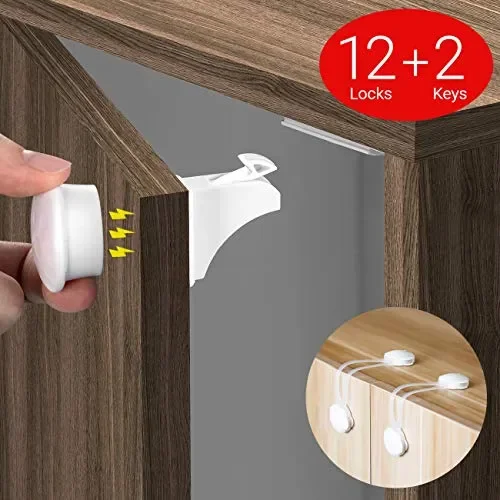 COSYLAND Chiusure di Sicurezza per Bambini Blocca Cassetti (12 Serrature+2…